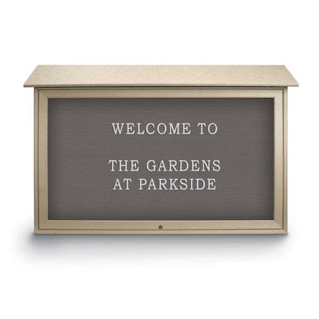 United Visual Products Indoor Enclosed Combo Board, 42"x32", Satin Frame/White Porc & Rubber UVCB4232-WHTPORC-RUBBER